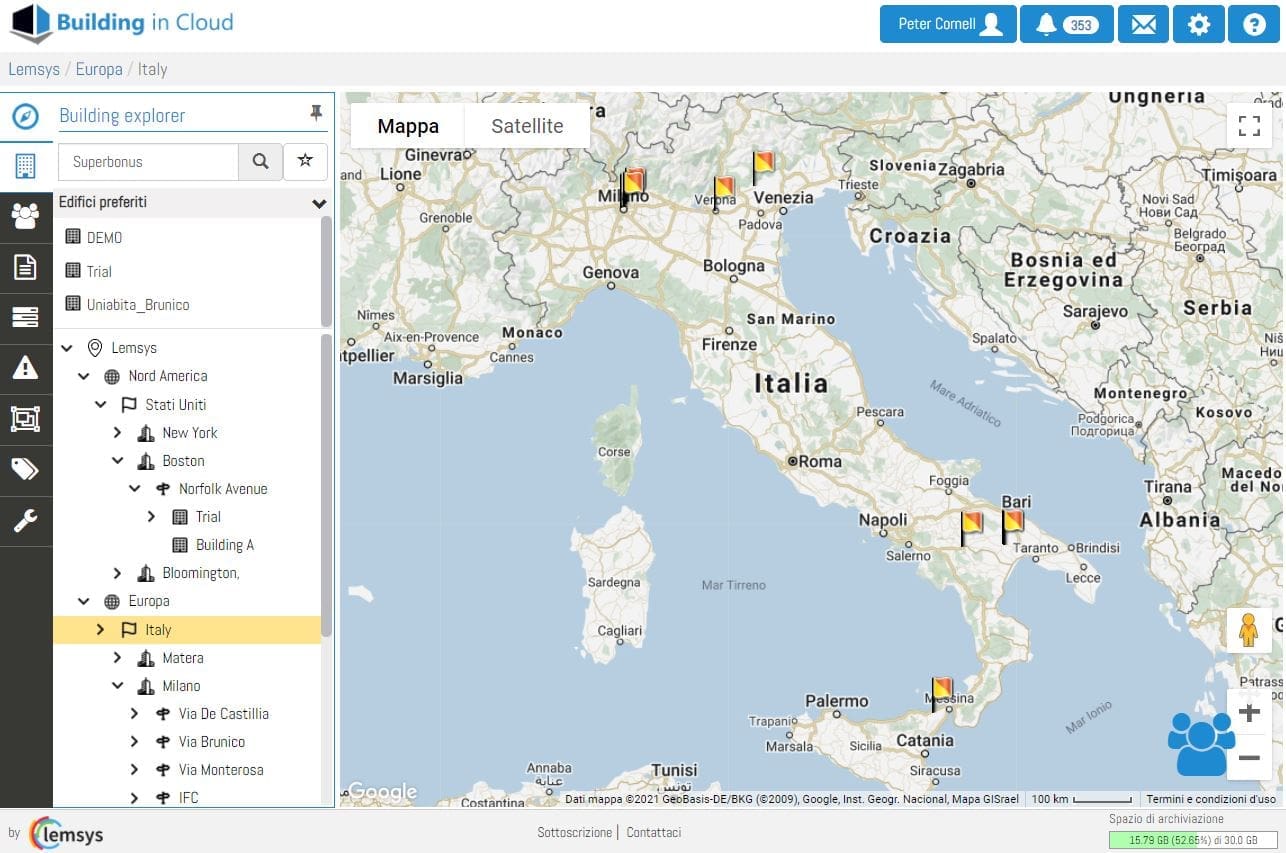 Geolocalizzazione Edifici